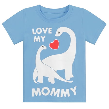 

Little Hand Mothers Day Shirts Kids Dinosaur Toddlers Summer Cotton Tops 5T
