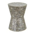 thumbnail image 1 of Taburete de mesa Accent Benzara de 19 pulgadas con diseño de estrella gris, 1 of 5