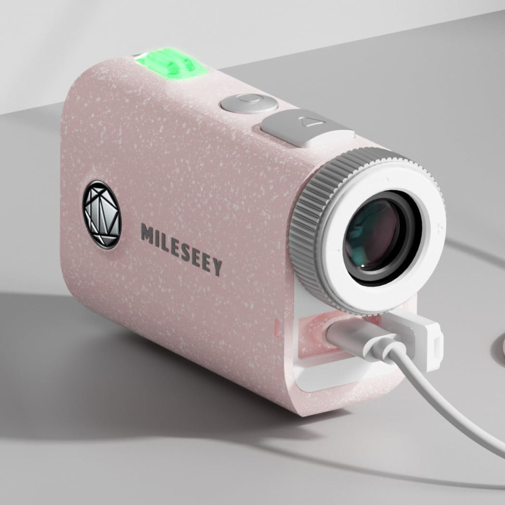 MiLESEEY PF1 Pocket Golf Range Finder | IP65 Waterproof, 1000 Yards Rechargeable Laser Range Finder Golfing, Fast Flag Pole Locking Vibration - Pink