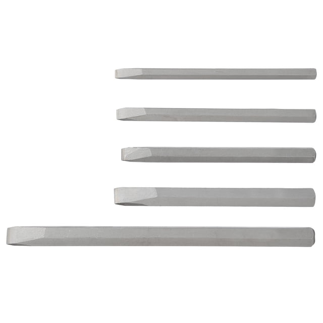 Cincel de vástago recto, 5 piezas de cincel de acero de aleación, cincel perforador, cincel para tallado en madera, impulsado por rendimiento