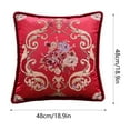 thumbnail image 3 of Steadline 19 Inch European Jacquard Throw Pillow - Luxury Sofa Back Cushion with Embossed Floral Pattern - Car Seat Bedroom Decorative Pillow Cover - Home Decor Accent Piece, 3 of 7