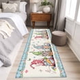 thumbnail image 4 of Runner Rug 2'x6', Easter Washable Non-Slip Hallway Runner Rugs, Spring Rabbit Ear Gnomes Eggs Floral Lattice Bedside Rugs Floor Mats Carpet Runners for Kitchen Bathroom Laundry Room, 4 of 8