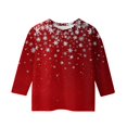 thumbnail image 5 of LTTVQM Christmas Shirts for Girls Holiday Party Tops Funny Xmas Printed Tshirts 3/4 Length Sleeve Workout Loose Fit Trendy Blouses 4-11 Years, 5 of 5