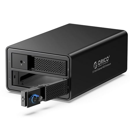 ORICO 2 Bay USB 3.0 to SATA 3.5 inch External Hard Drive Enclosure Support 40TB (2 x 20TB) Aluminum Alloy HDD Docking Station with Disk Data Storage-9528U3