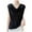 Black, variant on Hxshgdsn Cowl Neck Tops For Women Fashion Sleeveless Pleated Front Tank Vest Party Formal White Xl
