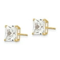thumbnail image 2 of 14K Yellow Gold Earring Stud Women'S Cubic Zirconia CZ 8 mm, 2 of 3
