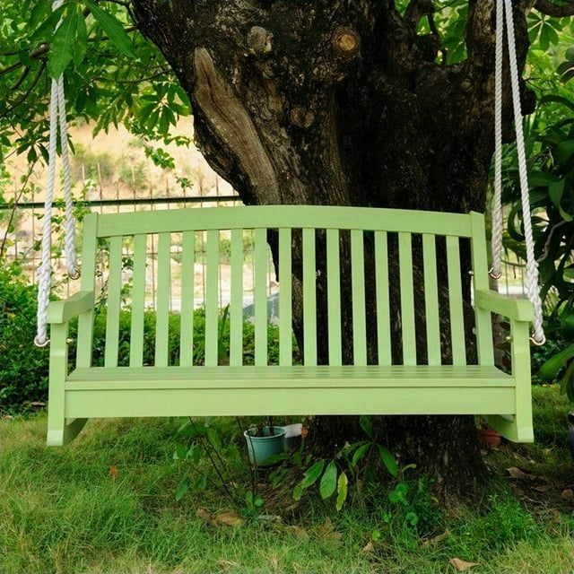 International Caravan Royal Fiji 48" Hanging Porch Swing in Mint Green
