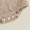 thumbnail image 6 of mgoYE Newborn Baby Boy Girl Thanksgiving Outfit Turkey Sleeveless Smocked Bubble Romper Plaid Bodysuit Fall Clothes, 6 of 9