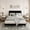 black full, variant on Gaderth Platform Bed Frame with Headboard, Corduroy Upholstered Bed with Wooden Slats, Quiet Design Metal Support, Modern Bedroom Furniture,No Box Spring Needed