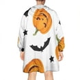 thumbnail image 2 of Wearable Oversized Blanket,Halloween Pumpkin Bat Pattern Wearable Blanket Hoodie for Adults,Cozy Hooded Blankets with Super Pockets,Super Warm Fuzzy Pullover for Women & Men, 2 of 6