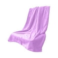 thumbnail image 3 of Fmbmuo Warm and Soft Weighted Blankets Flannel Purple Modern Reversible Solid for Adults 27x39 Inches, 3 of 4