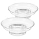 thumbnail image 4 of 2 jaboneras de vidrio transparente, redondas y pesadas, para ducha, encimera de baño y fregadero de cocina, 4 of 7