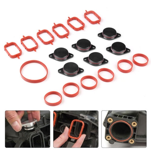 6x 33mm Car Swirl Flap Flaps Removal Blanks Plugs Kit for BMW M57 Black
