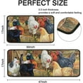 thumbnail image 3 of Farmhouse Rooster Kitchen Mats for Floor Set of 2,Anti Fatigue Mats for Kitchen Floor, Comfort Standing Chicken Kitchen Rugs and Mat, Non-Slip Cushioned Anti Fatigue Rug, 17 X 47 + 17 X 30, 3 of 6