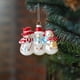 thumbnail image 5 of Set de adornos de cristal navideño | Muñeco de nieve y diseño de árbol | Decoración de casas navideñas | Coleccionable festivo artesanal | Centro de mesa elegante de 9,8 cm | Escaparate | Caja de, 5 of 6
