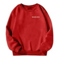 thumbnail image 6 of Zylarhe Girls Boys Sweatshirt Girls Winter Pullover Hoodie Soft Casual Round Neck Sweater Comfortable Daily Wear Outfit For Kids Ages 3-14 Years Red 3-4 Years, 6 of 7