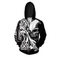 thumbnail image 4 of Sudadera con capucha informal de otoño para hombre, sudadera con cremallera, sudadera moderna y versátil, sudadera con capucha de calavera, sudadera con capucha holgada gótica, ropa Ma, 4 of 5