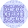 thumbnail image 1 of Ahgly Company Indoor Round Oriental Blue Traditional Area Rugs, 8' Round, 1 of 4