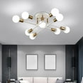 thumbnail image 2 of lionlar Modern Ceiling Light Fixture Indoor E27 Base Flush Mount Chandelier for Bedroom, 9 Heads, 2 of 8