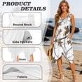 thumbnail image 6 of FUIALDOLG Women's Camouflage Dress White Hunting Camo Dress Casual Round Neck Ruffle Hem Midi Dress Summer Sleeveless Sundress Beach Party Skirts,XL, 6 of 7