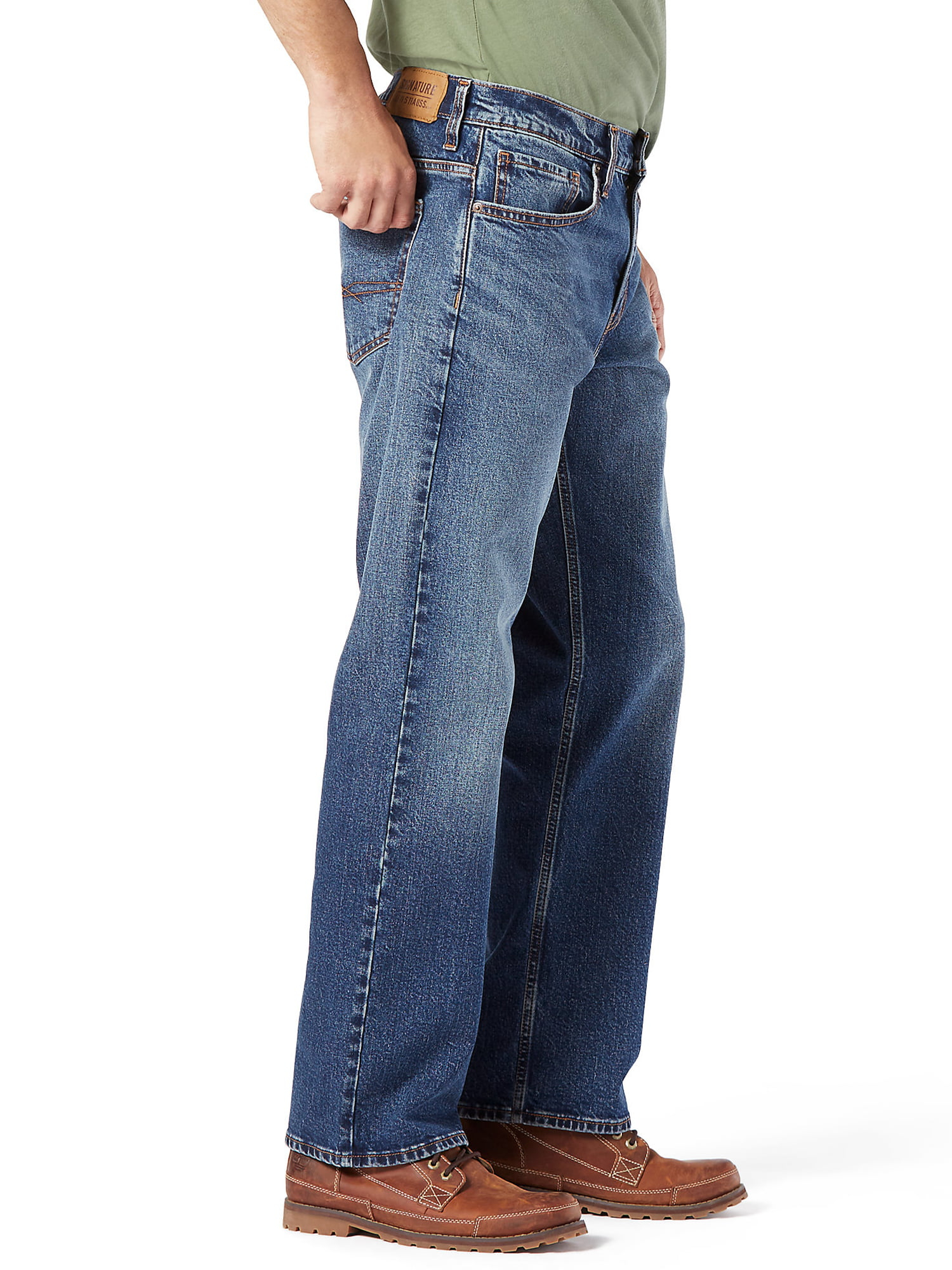 Signature by Levi Strauss u0026 Co. Men's and Big and Tall Loose Fit Jeans -  Walmart.com