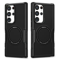 Allytech for Samsung Galaxy S23 Ultra Case, Support Magsafe Wireless Charging Military Grade Hard PC Shockproof Anti-Scratch TPU Case for Samsung S23 Ultra 5G, Black