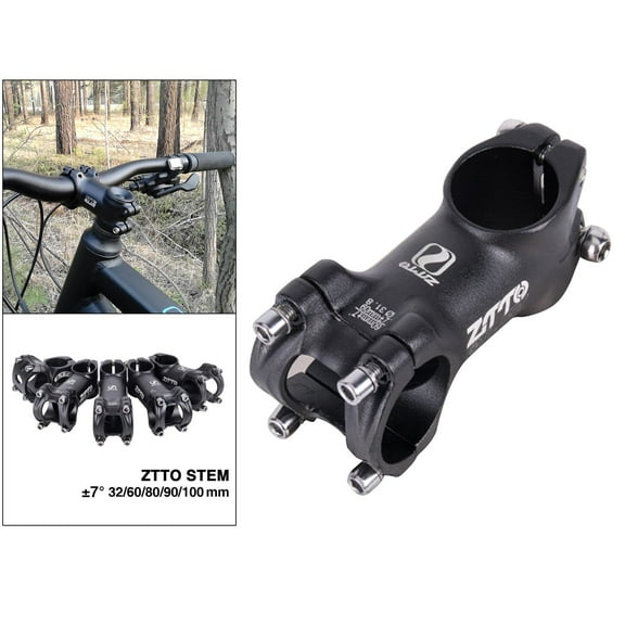 7 Degree Bike Stem, 31.8mm 32mm 60mm 80mm 90mm 100mm  Bike Handlebar Stem for , Road Bike, , BMX, Cycling (Aluminum Alloy) - 31.8x60mm