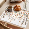 thumbnail image 3 of Placemat Set of 4 Orange Red Floral Placemats for Dining Table Spring Flowers Green Blue Washable Table Mats for Kitchen and Party Decor Indoor & Outdoor Use, 3 of 8
