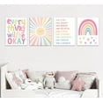 thumbnail image 4 of Aingg 4Pcs Pink Rainbow Wall Art Affirmations Girls Bedroom Wall Decor Kids Heart Picture Poster Unframed, 4 of 6