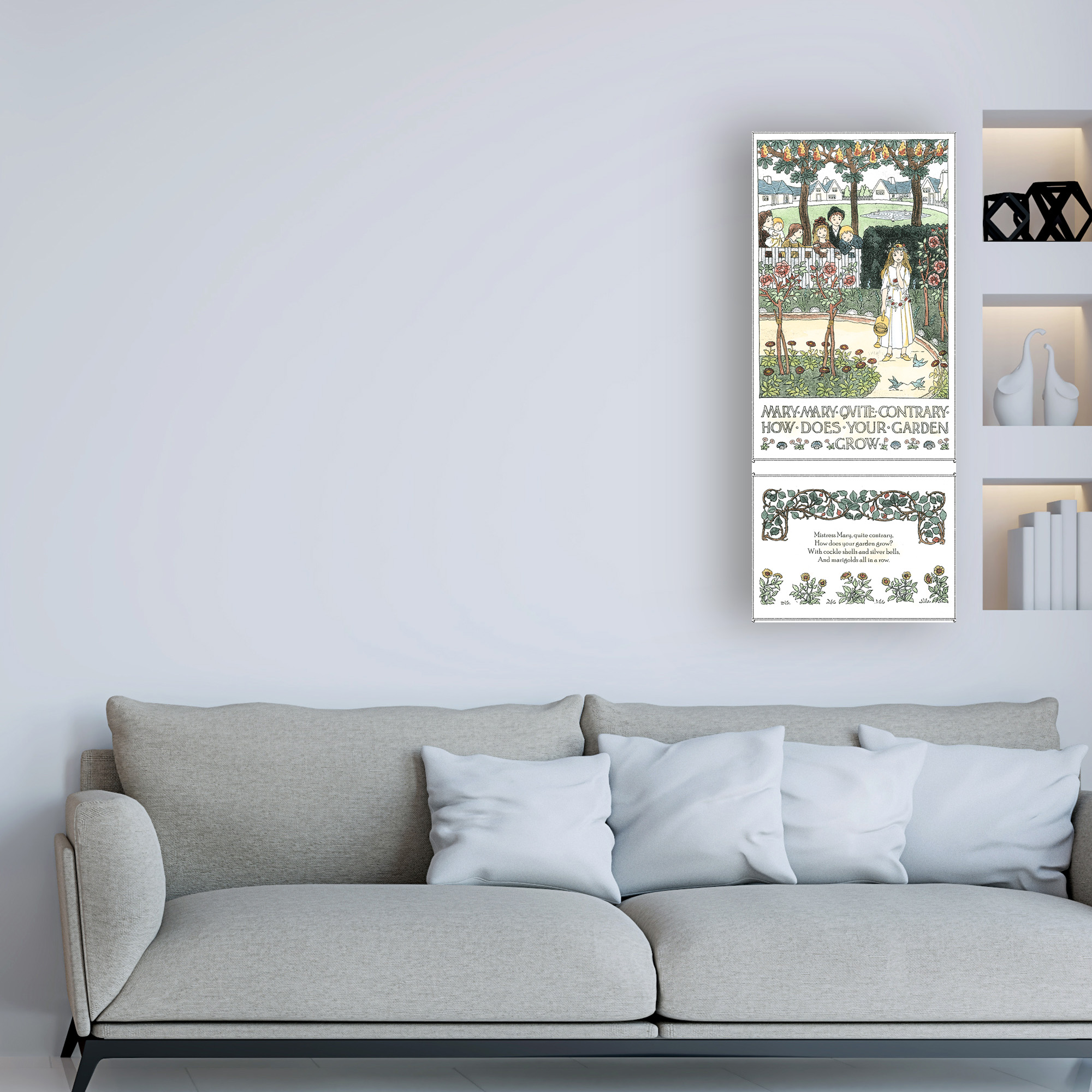Trademark Fine Art 'Mary, Mary Quite Contrary Childrens Art' Canvas Art by Francis D. Bedford
