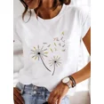 thumbnail image 2 of Top básico con estampado de mariposa de libélula explosiva para mujer, Camiseta holgada de manga corta con cuello redondo, camiseta de gran tamaño, ropa para mujer, 2 of 5