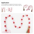 thumbnail image 4 of 2pcs Valentine's Day Wood Bead Garland Hemp Rope Tassel Rustic Hanging Decor, 4 of 9