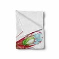 thumbnail image 2 of Dragonfly Soft Flannel Fleece Throw Blanket, Vivid Spring Time Inspired Moth Abstract Grunge Watercolor Design, Cozy Plush for Indoor and Outdoor Use, 60" x 80", Hot Pink Green and Blue, by Ambesonne, 2 of 6