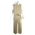 thumbnail image 4 of Khaki Baby Boys Toddler Wedding Formal Party Vest Necktie Sets Suits Outfits, 4 of 5