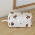 thumbnail image 3 of Set de neceseres acolchados con flores para mujer, neceser de viaje, organizador de artículos de aseo, tejido suave, cremallera suave, ideal para viajes diarios y como regalo de vacaciones, 3 of 4