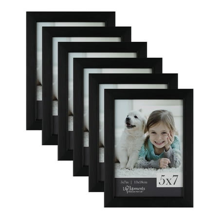 Memorial Wood Picture Frame - 5x7 Black Wood Desk Photo Frames, Case of 6