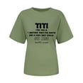 thumbnail image 3 of HOMBOM Tunic T Shirts for Women Plus Size Army Green Crew Neck TITI TEE-TEE N Short Sleeve T-Shirt Top Holiday Tops 2XL, 3 of 6