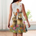 thumbnail image 5 of LTTVQM Girls Easter Dress Bunny Egg Print Funny Sleeveless Sundresses Comfortable Crew Neck Midi Dresses Holiday A-Line Dresses Orange 9-10 Years, 5 of 5