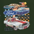 thumbnail image 6 of Wild Bobby, Ford Mustang II Supercoupe 1977 Cars and Trucks Men Graphic Tee, Forest Green, Large, 6 of 6