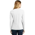 thumbnail image 3 of Port 1135612 Ladies Long Sleeve Fan Favorite V-Neck Tee, White - Small, 3 of 4