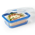 thumbnail image 3 of Starfrit LocknLock Collapsible Container 40oz/1.2L, Airtight, Leakproof, BPA Free, Space-Saving, Silicone, Microwave Freeze & Dishwasher Safe, Vented Lid, Compact, 3 of 11