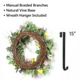 thumbnail image 4 of 20inch Spring Summer Wreaths for Front Door with Wildflowers for Indoor Outdoor Farmhouse Home Wall Window Festival Decoration, 4 of 7