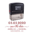 thumbnail image 1 of Printtoo Personalized Red Self Inking Wedding Stamp Custom Save The Date Rubber Stamper-68 x 30 mm, 1 of 6