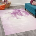 thumbnail image 2 of Abstract Decorative Rug, Color Gradient Effect Isolated Flower Petal Stem Forms Digital Art, Quality Carpet for Bedroom Dorm and Living Room, 6 Sizes, Pale Fuchsia, by Ambesonne, 2 of 4