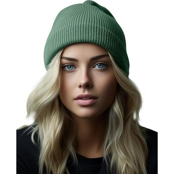 Beanie Hat for Men and Women Soft Warm Cuffed Beanie Winter Hats Knitted Skull Cap
