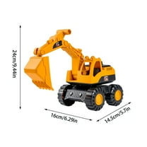 STPToys Construction Toys for 3-8,Large Friction Powered Construction Truck Toys Vehicles Sand Toys as Birthday Gifts - Excavator