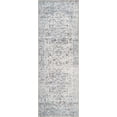 thumbnail image 4 of Bloom Rugs Washable Non-Slip 10 ft Runner - Ivory / Blue / Gray Traditional Oriental Runner for Entryway, Hallway, Bathroom, and Kitchen - Exact size: 2'6" x 10', 4 of 10