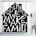 thumbnail image 1 of Ambesonne Black and White Shower Curtain, Family House, 69"Wx70"L, Black and White, 1 of 3