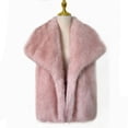 thumbnail image 5 of LWFFDAW Women's Faux Fur Vest Wide Collar Sleeveless Plush Jacket Fall Winter Warm Loose Outerwear with Pockets, 5 of 6