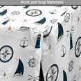 thumbnail image 4 of Sailing Dog Crate Cover, Anchor Sailboat Bell Compass Open Sea Print on Plain Background, Easy to Use Pet Kennel Cover Small Dogs Puppies Kittens, 7 Sizes, Dark Teal Camel White, by Ambesonne, 4 of 6